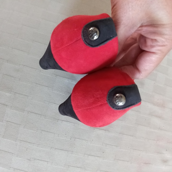 Stuart Weitzman Red Suede Peep Toe Wedge UGA perfect Gameday - Picture 11 of 16